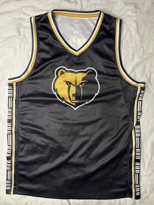 Camiseta deportiva promocional Memphis Grizzlies para hombre grande negra dorada 901 logotipo baloncesto Foto 1 de 4