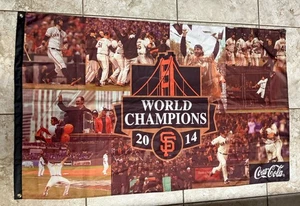 2014 San Francisco Giants SF World Series Champions Flag Coca Cola SGA 36” X 59” - Picture 1 of 18