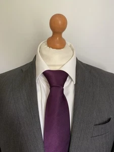 Mens LUXURY THOMAS PINK (SAVILLE ROW) WOOL SUIT In GREY HERRINGBONE 38R *EX-CON* - Picture 1 of 7