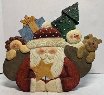 Santa w Toy Bag Wall Decor Lights Up Eddie Walker Cannon Falls "Style" - Image 1 of 4