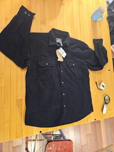 Neu mit Etikett Woolrich Flanell Sämisch Hemd Gr. L in sehr schwarz schwer  - Bild 1 von 14