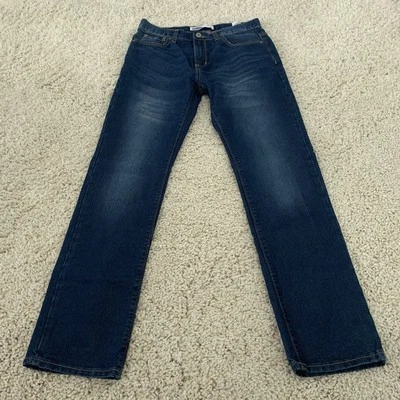 Jeans Old Navy Niñas Talla 16 Jóvenes Ajustados Azul Oscuro Lavado Tiro Medio Denim Foto 1 de 4