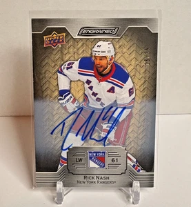 2023-24 UD Engrained White Birch Auto /35 RICK NASH New York Rangers #82 - Picture 1 of 2