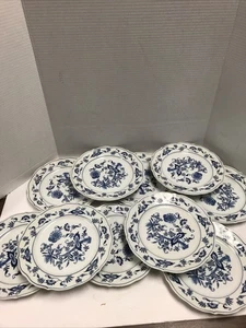 Set of 10 Blue Danube Blue Onion Japan 6.75" Bread & Butter Plates - Picture 1 of 4