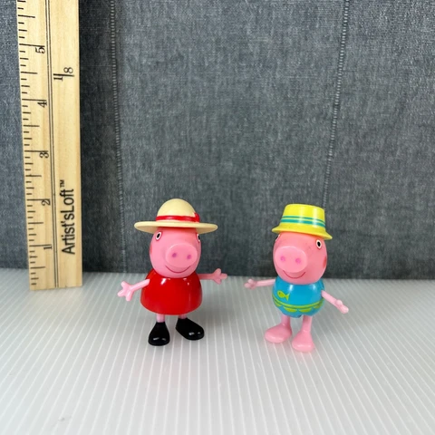 Peppa Pig And Friends George Brother Summer Hat Lot 2" Inch Figure Jazwares Cover