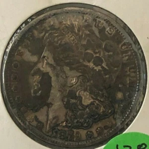 1879-P MORGAN AMAZINGLY TONED SILVER DOLLAR - Picture 1 of 2