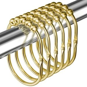 12PCS Wide Shower Curtain Hooks Rust Proof Stainless Steel Shower Curtain Rin... - Picture 1 of 7