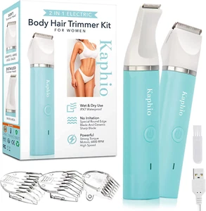 Kaphio Damen Elektrischer Rasierer Und Bikini Trimmer - 2-In-1 Trimmer Für Intim