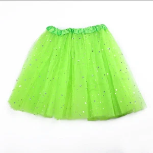 Lady Mini Tutu Dance Skirt Layered A-line Star Sequin Tulle Party Club Skirt - Picture 1 of 32