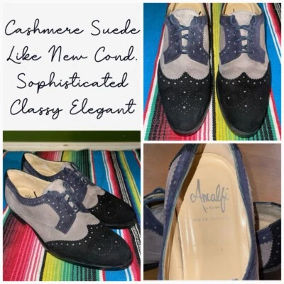 Amalfi Rangoni shoes Women 8.5 N Wingtip Leather Business Casual Sophisticated - Image 1 of 4