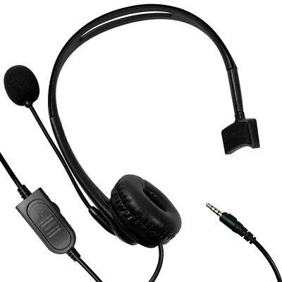 Computer Headset Single Sided w/Microphone Volume Control for Webinar Zoom Skype - Image 1 of 4