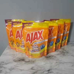 7 AJAX Stain Be Gone Gel Pax Advanced Laundry Detergent HE Linen & Limon 16 Pack - Picture 1 of 4