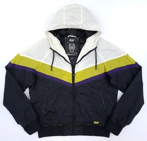 55DSL FiftyFiveDSL Mens 2XL Full Zip Hooded Windbreaker Nylon Jacket Multicolor - Picture 1 of 16