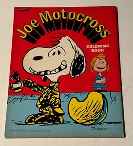 Joe motocross Snoopy coloring book Charles Schultz 1958 Vintage RARE - Picture 1 of 3