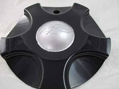 Tapa central rueda personalizada BZO/BAZO NEGRO BRILLANTE/PLATEADO #551L179 (PARA 1 TAPA) Foto 1 de 4