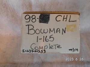 1998 Bowman CHL Complete 1-165