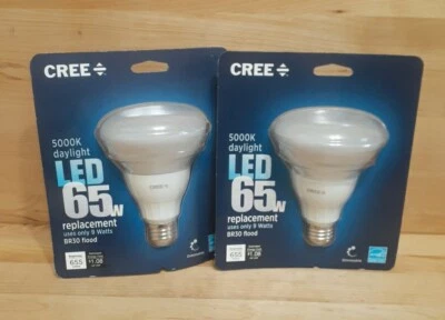 2PK: Cree 65W DAYLIGHT 5000K BR30 Dimmable LED Flood Light 86% ENERGY BIG SAVING - Image 1 of 2