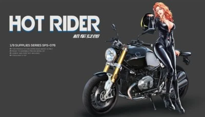 Resin Figure Kit 1/9 Moto Girl Garage Resin Model Kit - Image 1 of 4