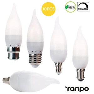 10x Dimmable LED Candle Light Bulbs Screw E27 E14 B22 3W Lamp 220V White Lamps - Picture 1 of 15