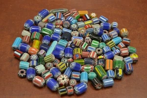 600+ PCS ASSORT MIX CHEVRON GLASS BEADING BEADS 2 LBS #T-2334 - Picture 1 of 1