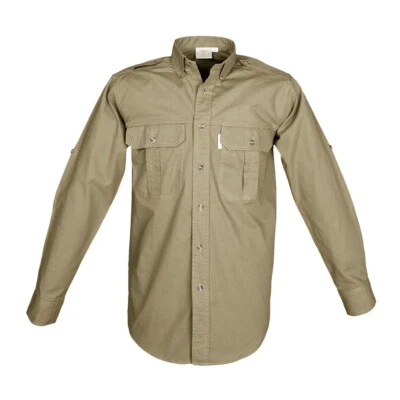 Camisa caqui manga larga TAG SAFARI Trail para hombre (MS-039L/S-P867-K) Foto 1 de 4
