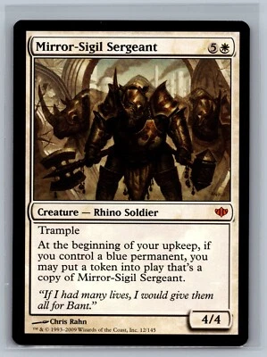 Magic The Gathering Conflux Mirror-Sigil Sergeant #12/145 MTG TCG CCG - Image 1 of 2
