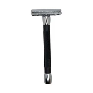 20B DE Chrome, Extra Long Black Handle Safety Razor - by Merkur (Pre-Owned) - Picture 1 of 5