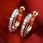  Mode Runde Rosegold Gold Ohrringe Glitter Frauen Luxus Silber Ohrringe