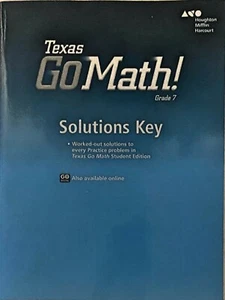 7th Grade 7 Go Math Texas Solutions Key Answer Manual - Imagen 1 de 1