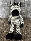 Jellycat Black White Zebra Soft Toy Plush Teddy Black Nose & Hooves 30cm Rare