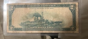 1918 $2 Battleship FRBN Dallas district, scarce - Picture 1 of 4