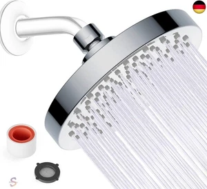 JINYOMFLY Rain Shower Head 6 Inch High Pressure Shower Head with Self-Cleaning - Bild 1 von 7