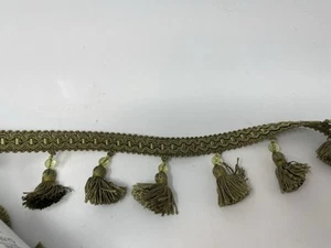 Home Inspirations Signature Series Olive 2.5” Tassel Trim By The Yard Sewing - Picture 1 of 3