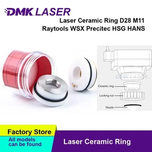 Laser Ceramic Ring D28 M11 Nozzles Holder For Raytools WSX Precitec HSG HANS Cut - Picture 1 of 13