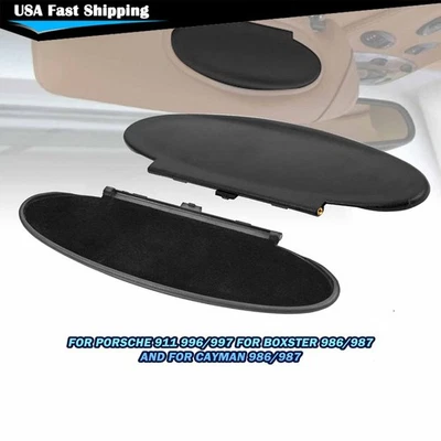 For Porsche 911 996/997 1996-2010 For Boxster Visor Mirror Case Cover Oval 2PCS Foto 1 de 4