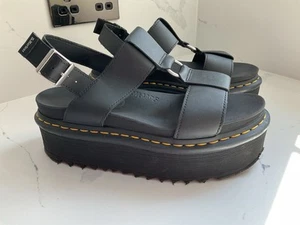 Dr Martens Francis Plateau Sandalen Riemchen schwarz Leder UK 7 EU 41 US 9 sehr guter Zustand DMs - Bild 1 von 11