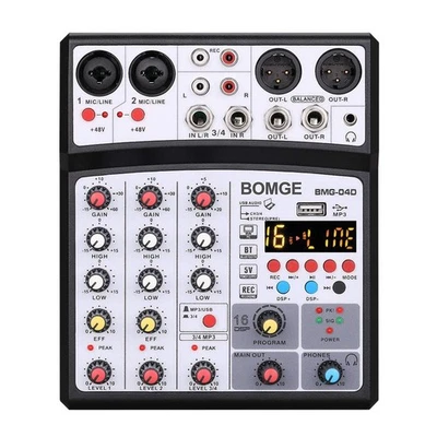 BOMGE4 Channel 16DSP Echo DJ Audio Sound Mixer Interface Mixing Console Karaoke - Image 1 of 4