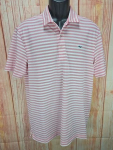 Vineyard Vines Herren rosa gestreiftes Polo Medium - Bild 1 von 8