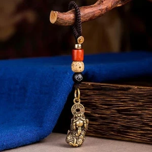 Elegant Buddhist Prayer Bell Charm Sandalwoods Necklace Spiritual Travel Pendant - Picture 1 of 11