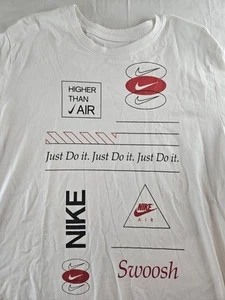 Nike Shirt Men's Size 2XL White Higher Than Air Logo Swoosh XXL Short Sleeve - Picture 1 of 13