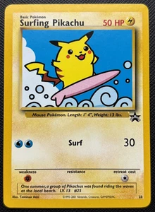 Surfing Pikachu Black Star Promo 28 Pokemon League NM 2001 - Picture 1 of 2