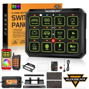 AUXBEAM RGB 12 Gang Switch Panel APP Control Toggle/ Momentary/ Pulsed AC-1200 - Picture 1 of 12