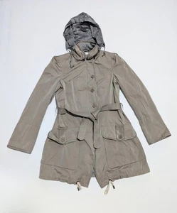 AUTH BRUNELLO CUCINELLI RIVAMONTI WOMEN LIGHT JACKET LEATHER TRIMS S-M GOOD!! - Picture 1 of 12