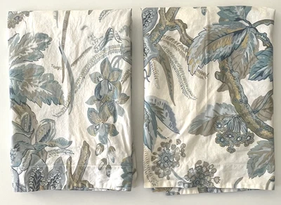 2 Pottery Barn Sydney EURO Shams Palampore  Large Floral Organic Cotton - Image 1 of 4