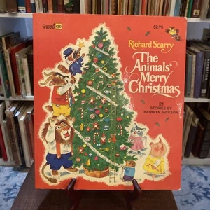 The Animals Merry Christmas By Richard Scarry Vintage 1972 Golden Book Large - Picture 1 of 10