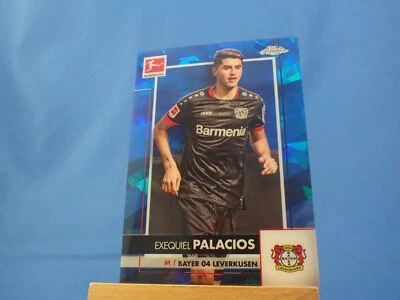 Exequiel Palacios Topps Chrome Sapphire Bundesliga 2020-21 Blue Cracked Ice - Image 1 of 2