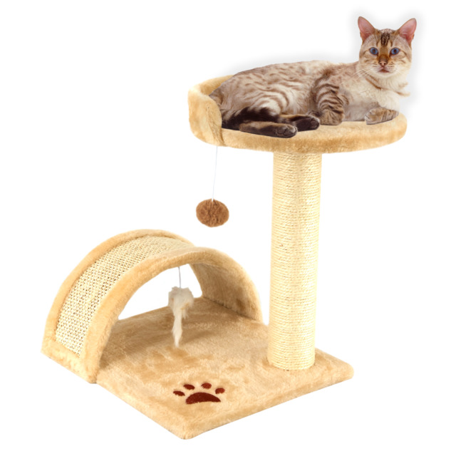 Poste rascador de esquina para gatos, poste rascador para gatos de  interior, muebles de gato, poste rascador de madera con alfombrilla de  sisal para