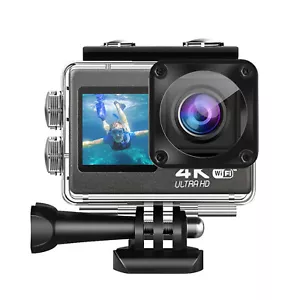 Waterproof 4K HD Action Camera Dual Touch Screen WiFi Camcorder Outdoor Sport DV - Picture 1 of 10