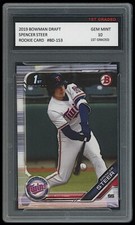SPENCER STEER 2019 BOWMAN DRAF 1ST GRADED 10 MLB ROOKIE CARD RC CINICINNATI REDS