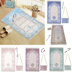 3pcs/set Islamic Prayer Mat Mat Thick Muslims Prayer Rug Eid Travel Soft Ramadan - Picture 1 of 19